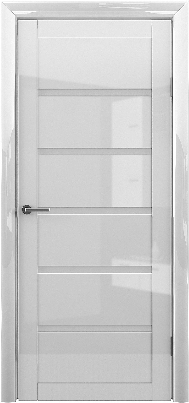 Дверь межкомнатная Вена глянец белый матовое стекло
